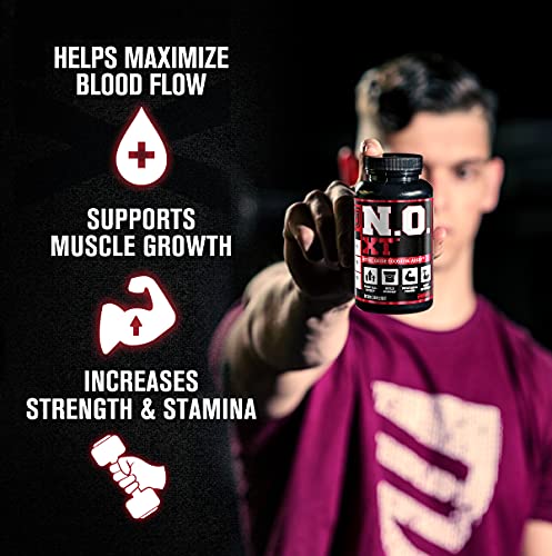 N.O. XT Nitric Oxide Supplement with Nitrosigine L Arginine & L Citrulline for Muscle Growth, Pumps, Vascularity, & Energy - Extra Strength Pre Workout N.O. Booster & Muscle Builder - 90 Veggie Pills - Image 4