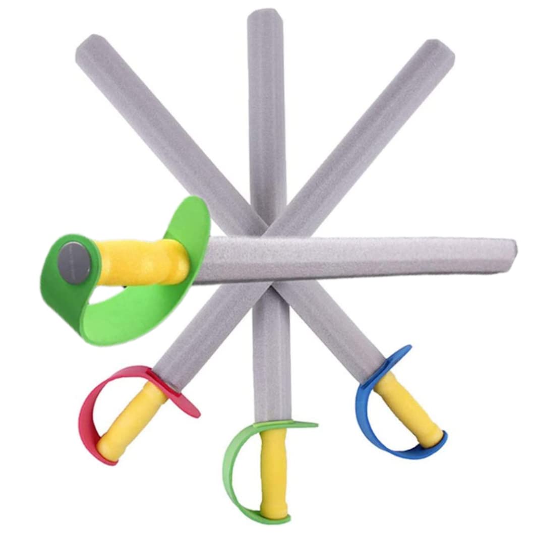 Yeory Espada de Espuma para niños, Juego de Juguetes de Espada de 4pcs, Espadas de Juguete de Espuma de 21 Pulgadas, Cosplay para jardín de Infantes, Caballero