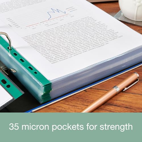 SUMMIT Punched Poly Pockets A4, Glass Clear, 100 Plastic Wallets