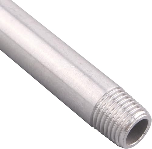 Miniatura 92 de 1/2" X 1/2" NPT Macho NPT Acero Inoxidable 304 Acoplamiento De Tubo De Acoplamiento De Acoplamiento De Tubo De Montaje 4" Longitud