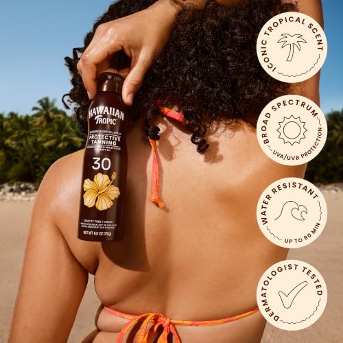 Image of Hawaiian Tropic Protective Tanning Pump Lotion SPF 30, 6 Ounce