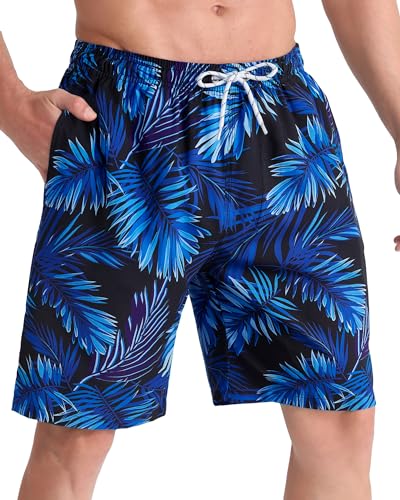 Image of BOJIN Mens Swim Trunks 9 inch Quick Dry Stretch Swim Shorts Mesh Lining Bathing Suits Swimwear Beach Shorts with Pockets
