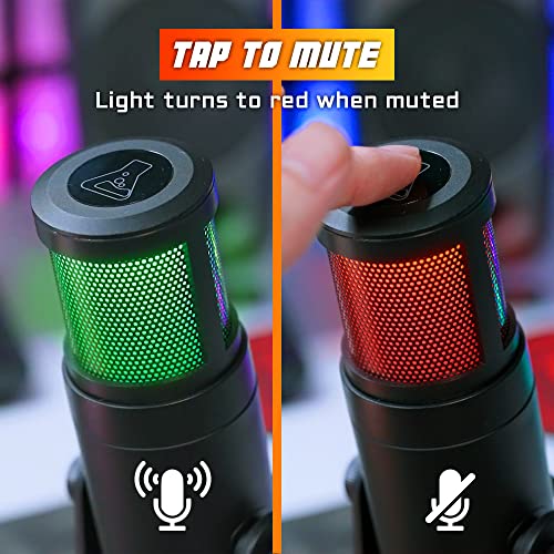 THE G-LAB K-Mic Natrium Gaming-Mikrofon RGB - Hohe Audioqualität, Anti-Vibrations-Unterstützung - USB-Desktop-Mikrofon Ideal für Gaming, Streaming, Podcast, Twitch, YouTube für PC/PS4/PS5 - NEU 2022 - Image 6