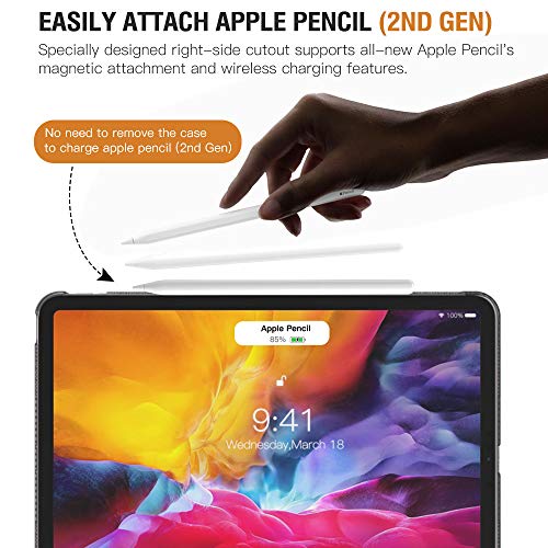 Timovo Case For New Ipad Pro 11 Inch 2020 (2Nd Generation), 90 Degree Rotating Stand Leather Protective Cover, [Support Apple Pencil Charging] Smart Swivel Case With Auto Sleep/Wake - Black #TOP4