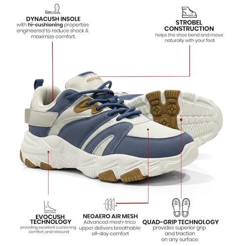 Image of Red Chief Men's Sports Sneaker | Low Ankle Lace Up Shoe with Breathable Mesh & Synthetic Upper | Lightweight Comfortable Casual Footwear (C6016)