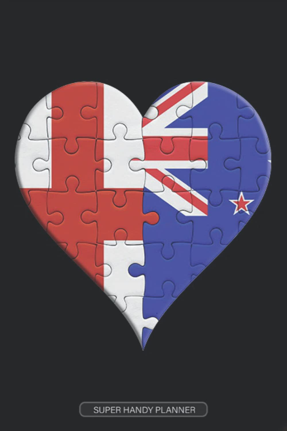 Planner: English New Zealander Flag United Heart Jigsaw Puzzle Flags Of England New Zealand