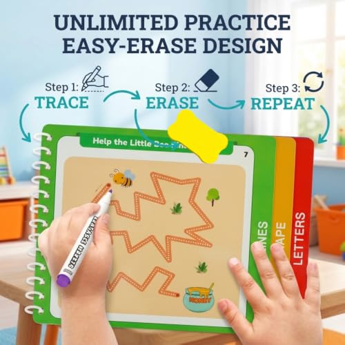 Image of PATPAT ABCD Writing Practice for Kids Tracing Books for Kids Ages 3-5
