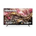 Hisense 55-Inch Class U6 Series Mini-LED ULED 4K UHD Google Smart TV (55U6K) - QLED, Full Array Local Dimming, Dolby Vision IQ?HDR 10+, VRR Game Mode Plus, 240 Motion Rate, Alexa Compatibility