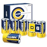 Allmax D (LR20) Maximum Power Alkaline Batteries (6 Count) – Ultra Long-Lasting, Leakproof Design, 7-Year Shelf Life, Maximum Performance (1.5V)