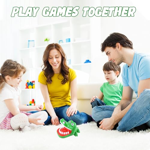 Krokodil Spiel Zähne,Krokodoc Krokodil Spielzeug Set Spaß und Stressabbau Geeignet für Familienspiele,Partyspiele,Kindergeschenke Spaß Krokodil Mund Finger beißen Spiel(Große Größe)