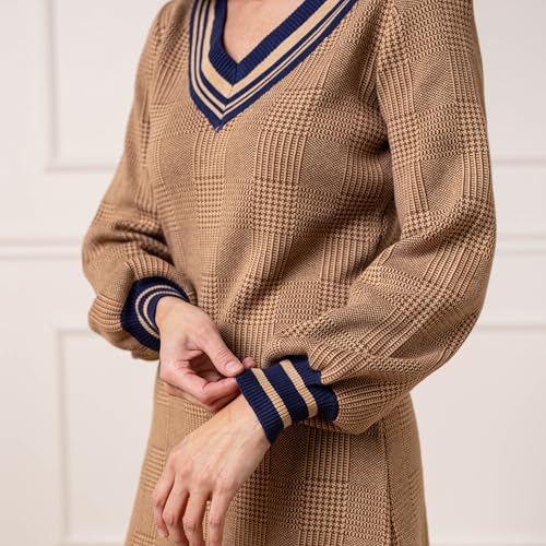 Hope & Henry Womens' Cable Sweater Dress with Elbow Patches4