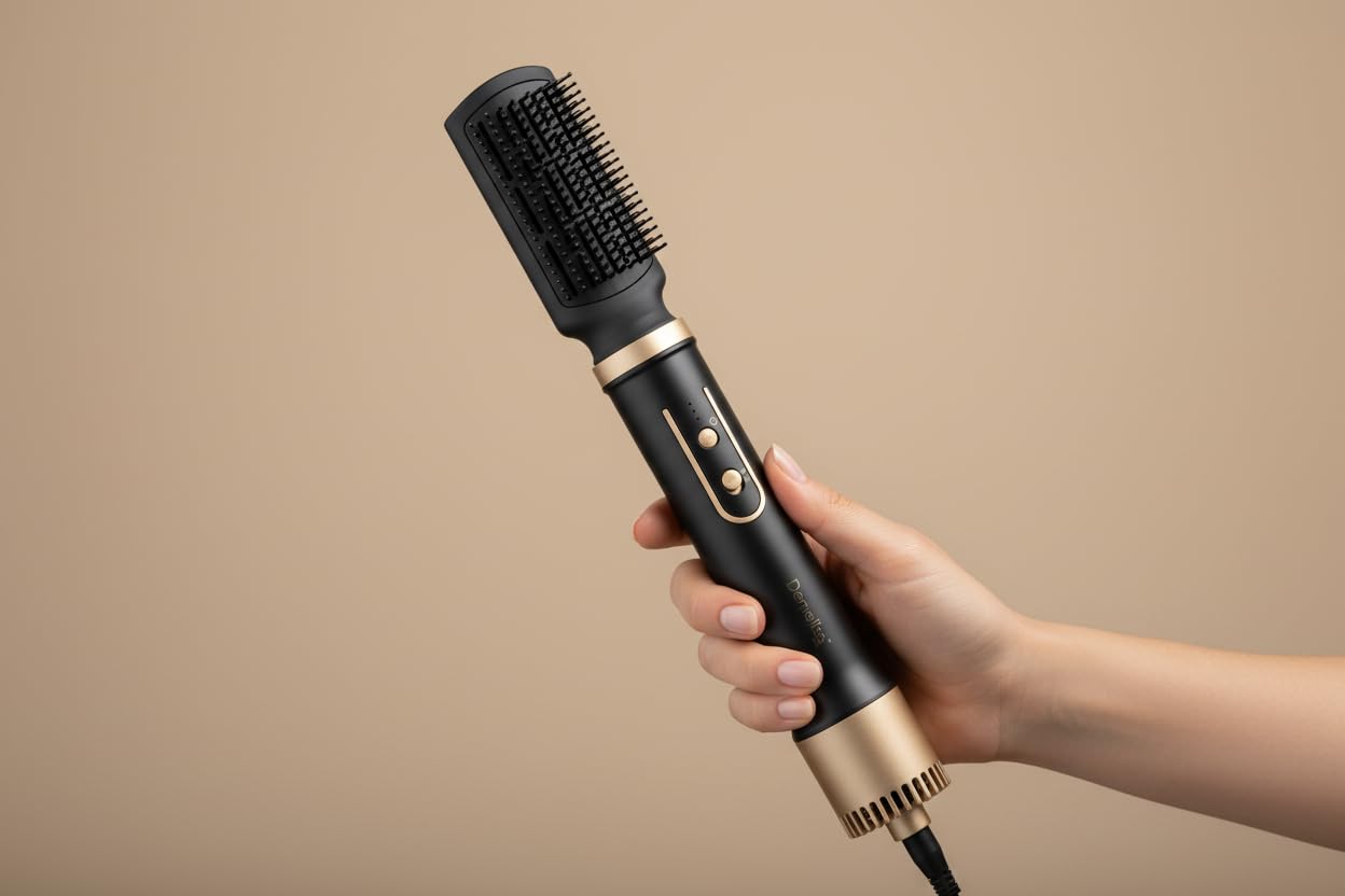 Demeliss Saint Algue – Brosse Soufflante 5 En 1 Multistyler – Sèche, Lisse, Boucle Et Coiffe – 5 Têtes Interchangeables Coanda – Revêtement Céramique – 3 Températures - Pour Tous Cheveux