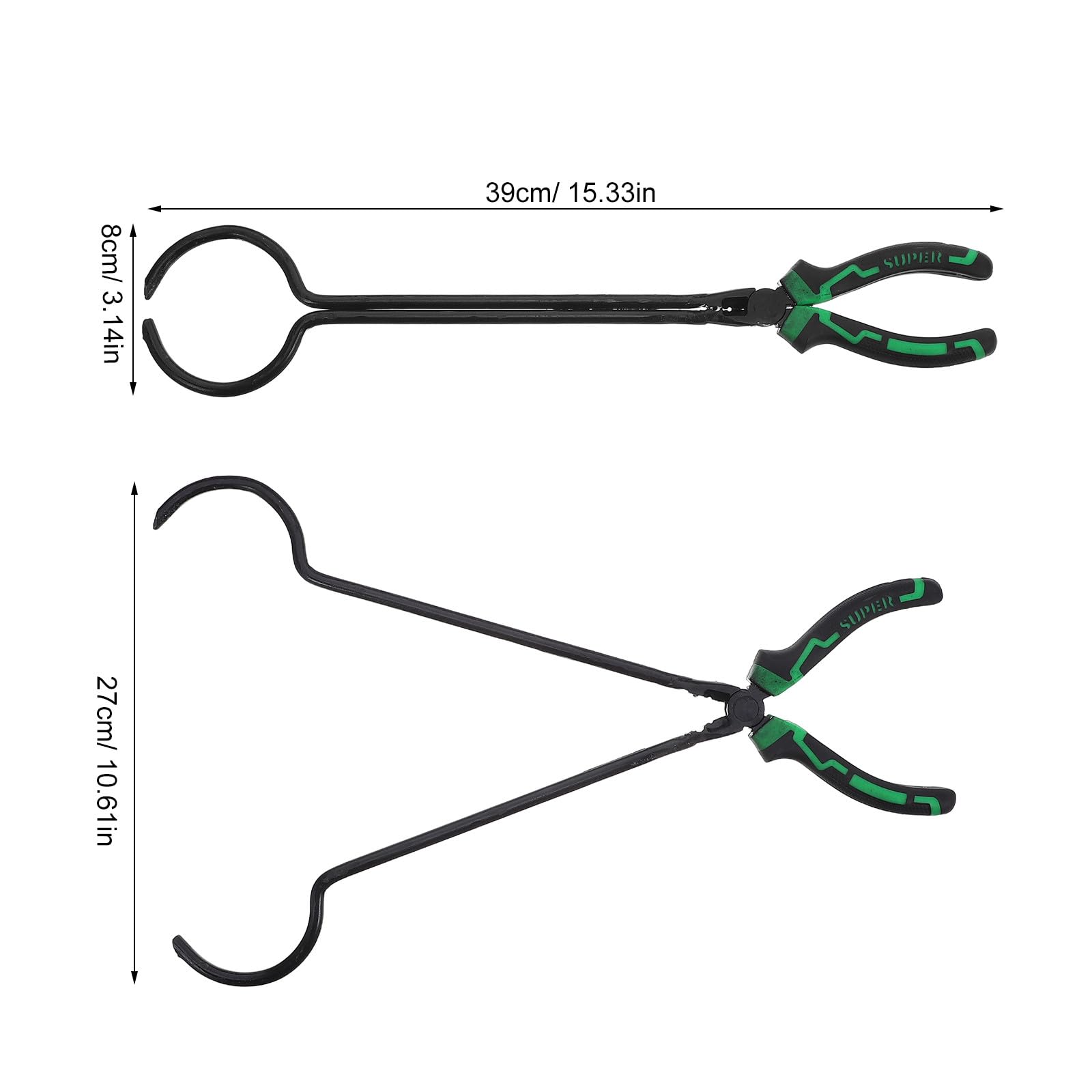 minkissy Pinza per Crogioli in Metallo Impugnatura Isolante, Morsetto Resistente al Calore per Fusione di Metalli e Gioielli, Strumento Professionale per Laboratori e Artigianato