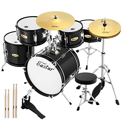 Drum Set Eastar 16 inch 5-Piece, Junior Drum Kit for Beginners Ki...