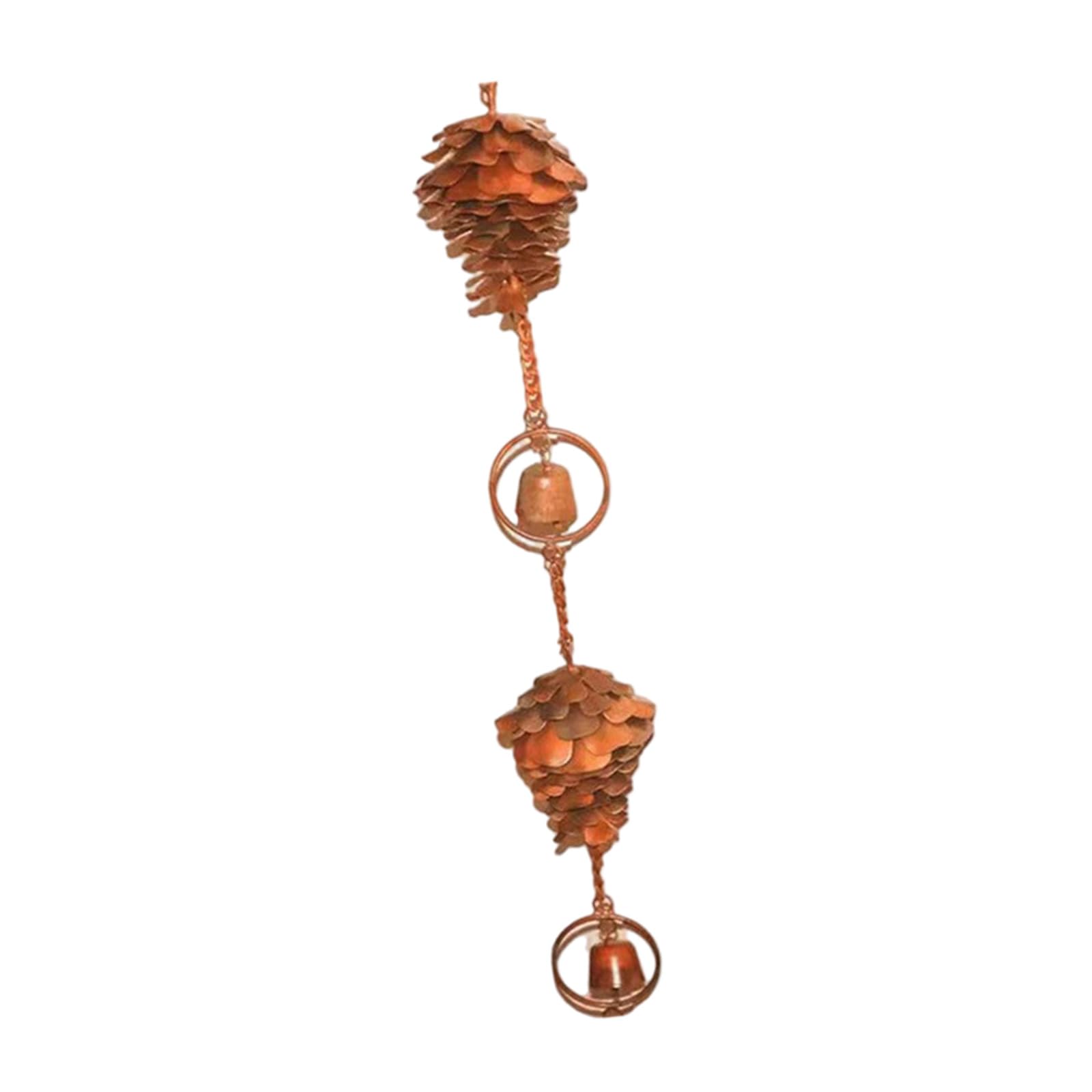 Metal Pinecone Wind Chimes for Patios Indoor Outdoor Garden Decoration with Rustproof Design and Melodious Sound Outdoor Embellishment Pendants