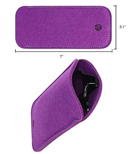 JAVOedge [5 PACK], Soft Felt Slip In Pouch Case for Sunglasses, Reading Glasses Multi Colors, MicroFiber Cloth - Thumbnail 7