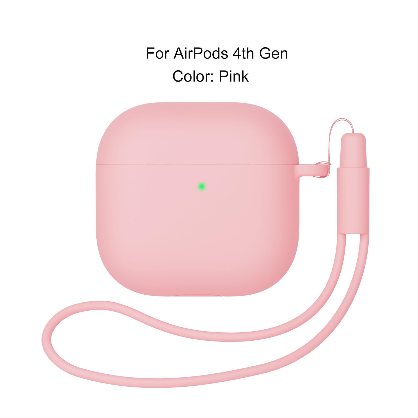 2PCS Mocarheri Custodia Case Compatibile con AirPods 4 2024, Case Cover Protettiva in Morbido Silicone per AirPods 4ª Generazione, LED Anteriore Visibile, (Rosa+Nero) - 3