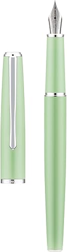 Hongdian 920S - Pluma estilográfica de metal verde hierba, pluma clásica de punta extra fina iridio con convertidor de tinta