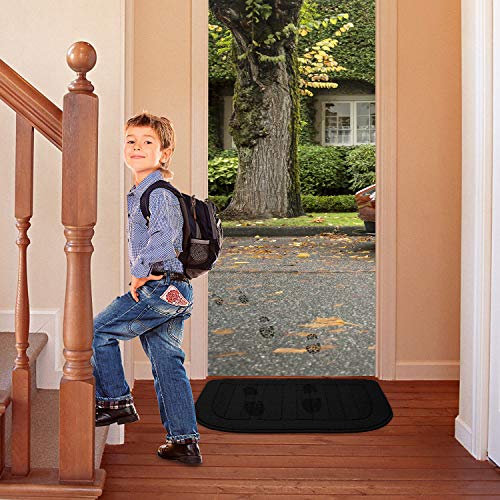 Beqhause 30X18 Inch Kitchen Rug Mats, Durable Anti-Slip Absorbent Dirt-Resistant Kitchen Rug Pet Mat Machine Washable (Black) #TOP6