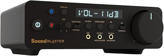 Creative Sound Blaster X5 Hi-res 32bit/384kHz External USB DAC with Fully Balanced Xamp Headphone Bi-amp, Bluetooth Receiver, RCA in/-Out, TOSLINK Optical in/-Out, Mic-in, Headset-in for Audiophiles