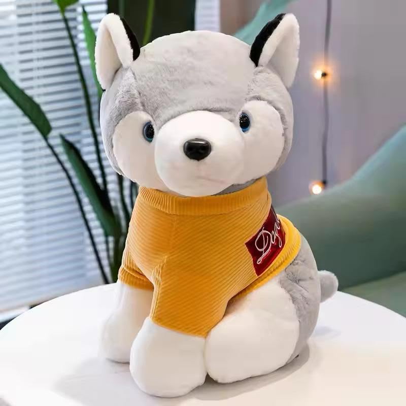 Image of SCOOBA Adorable Husky Dog Soft Toy with Bag 25cm Small (Small Husky Dog)