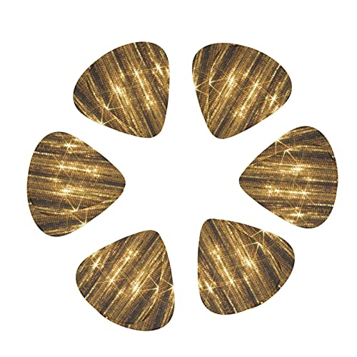 Ensemble de 12 médiators de guitare scintillants dorés pour guitare acoustique, guitare électrique, contrebasse, ukulélé - Les Beatles, Paul McCartney, John Lennon, RIngo Starr, George Harrison Ensemble de 12 médiators de guitare scintillants dorés pour guitare acoustique, guitare électrique, contrebasse, ukulélé – Image 3