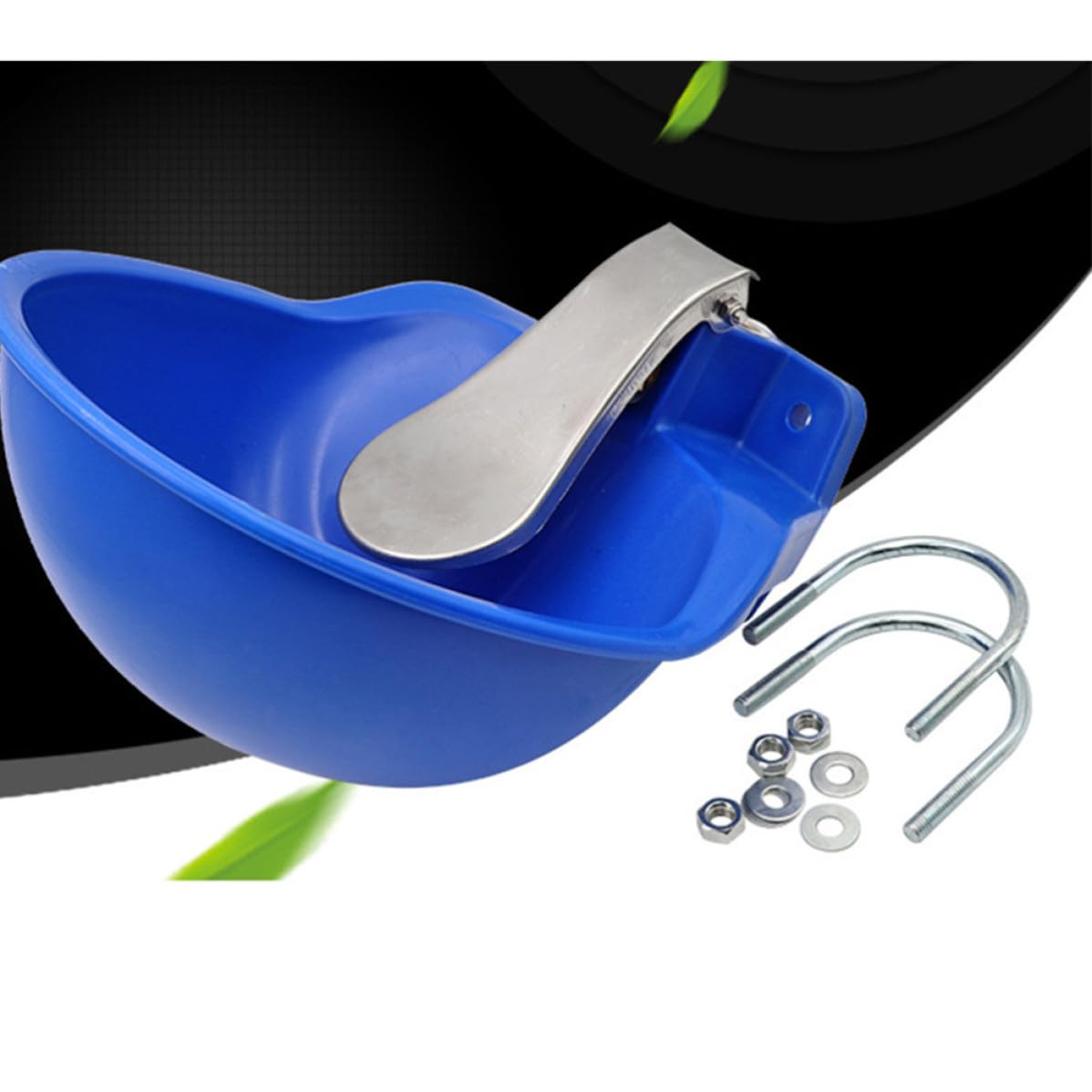 Abbeveratoio Grande in Plastica per Animali da Fattoria, Ciotola Blu Facile da Pulire, Con Livello Acqua Costante, Ideale per Cani e Bovini