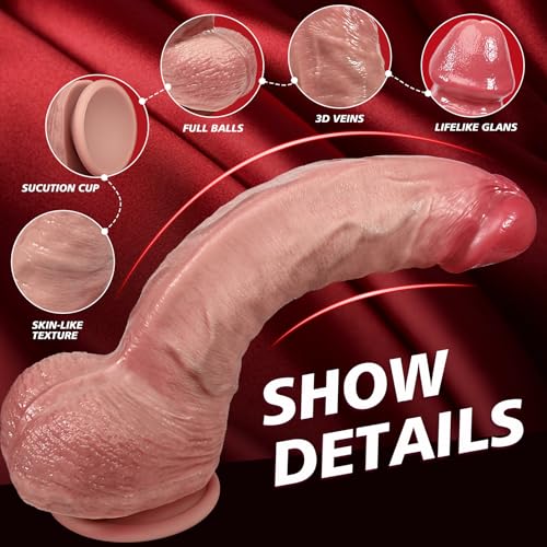 8.2 Inch Realistic Silicone Dildo for Women Dual Layer Big Toy - Image 5