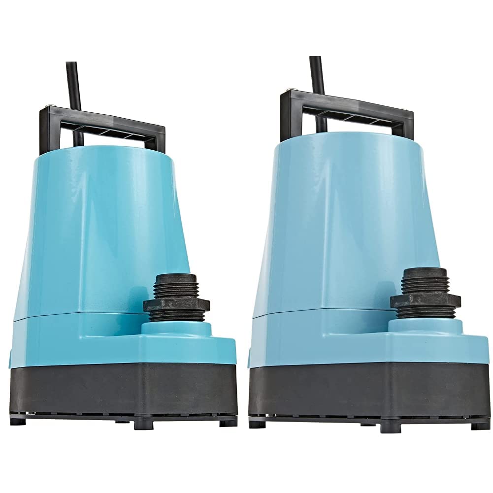 Little Giant 5-MSP 115-Volt, 1/6 HP, 1500 GPH, Aluminum Manual Hydroponics Pump, 10-Ft. Cord, Blue, 505711 & 5-MSP 115-Volt, 1/6 HP, 1200 GPH Aluminum Manual Utility Pump, 10-Ft. Cord, Blue, 505000