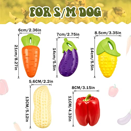 Libima 5 Pieces Dog Chew Toys For Aggressive Chewers Squeaky Dog Toys Cute Vegetables Tough Durable Puppy Teething Toys Colorful Tpr Dog Teeth Cleaning Toy For Large Medium Small Dogs #TOP1