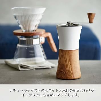 HARIO ハリオ Ceramic Coffee Mill Wood N Manual Coffee Beans Grinder 30g MCWN-2-OV