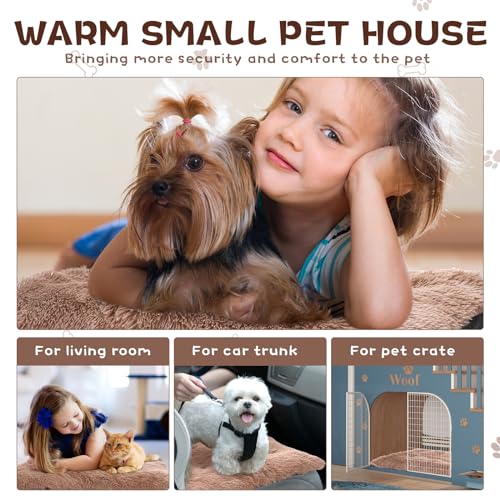 Soaoo 2 Pcs Plush Dog Beds Fluffy Pet Bed Pads Soft Dog Crate Bed Mat Calming Anti-Slip Machine Washable Kennel Mat for Sleeping and Anti Anxiety for Large Medium Small Dogs Khaki(31.5 x 21.65”) Soaoo 2 Pcs Plush Dog Beds Fluffy Pet Bed Pads Soft Dog Crate Bed Mat Calming Anti-Slip Machine Washable Kennel Mat for Sleeping and Anti Anxiety for Large Medium Small Dogs Khaki(31.5 x 21.65”)