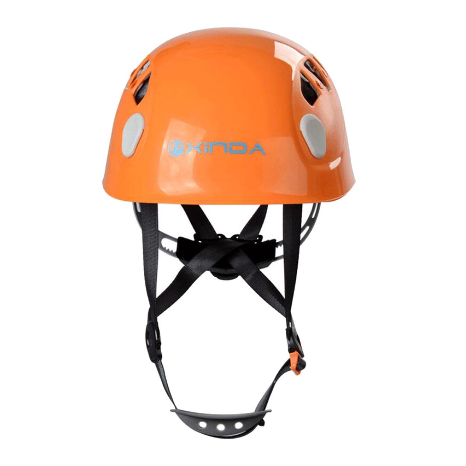 Casque d'escalade pour ouvrier du bâtiment, casque de sécurité pour hommes, femmes et adultes, travail dans les arbres, bleu, Orange, 26x20.5 cm