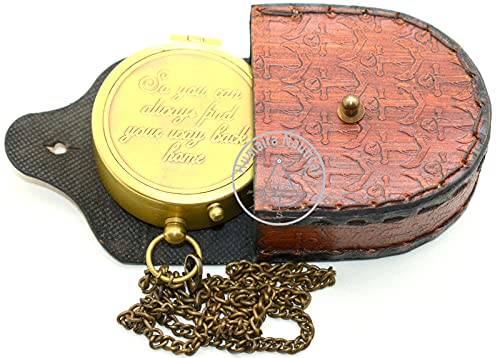 Brújula de Camping Humaira Nautical con Estuche de Cuero miniatura 1