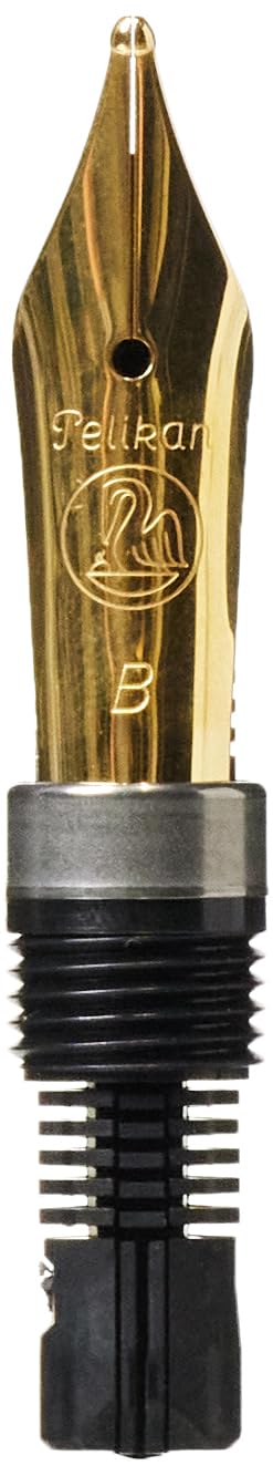 Pelikan Stahlfeder B für Füllfederhalter M200 Vergoldete Edelstahlfeder Breiter Punkt