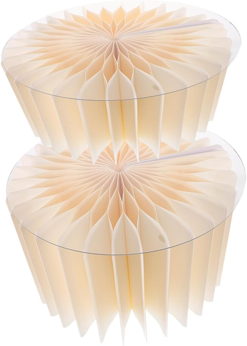 SECFOU White Cylinder Cake Stand Pedestal, Foldable round Pedestal Display Stands for Wedding Party Centerpieces, 2pcs (diameter 30cm Height 20cm Diameter 30cm Height 40cm)