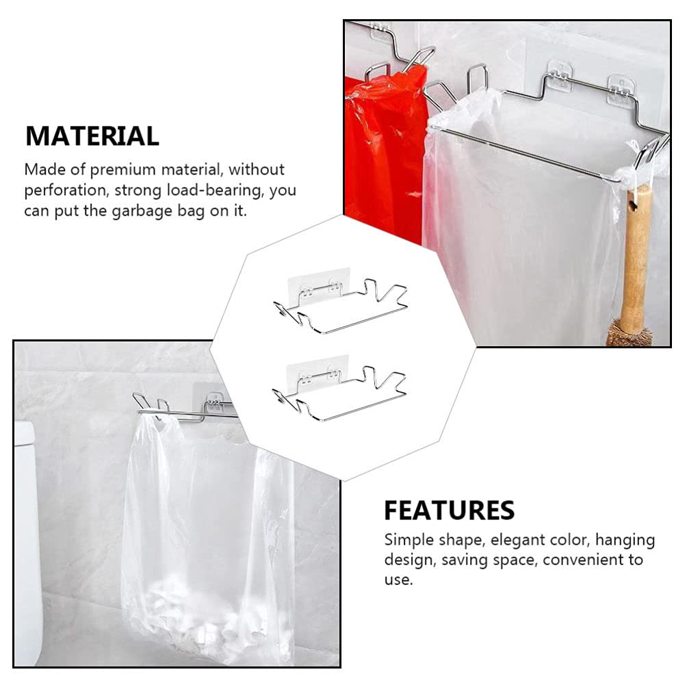 OUNONA 4 Sets Garbage Bag Hanger Garbage Storage Rack Trash Storage Rack Towel Hanger Trash Trash Bag Bathroom Towel Shelf Bathroom Hanging Shelf Multi-Functional