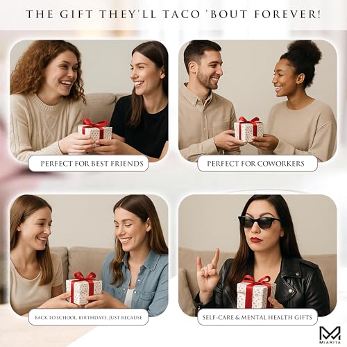 Positive Taco Jar – 60 Funny Emotional Support Taco, Back to School Gifts for Teachers, Students, Birthday Gifts for Women, Men, White Elephant Gift, Teen Girl Gifts Trendy Stuff, Friends Gifts - Image 6