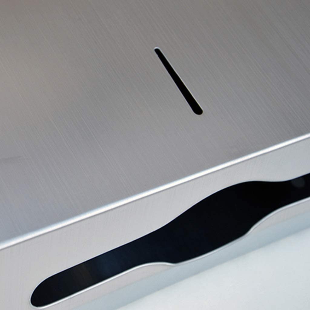 Comodo e pratico Dispenser di asciugamani di carta Dispenser di asciugamani commerciali fissato al muro in acciaio inossidabile per cucina da bagno da ufficio Antiscivolo e durevole