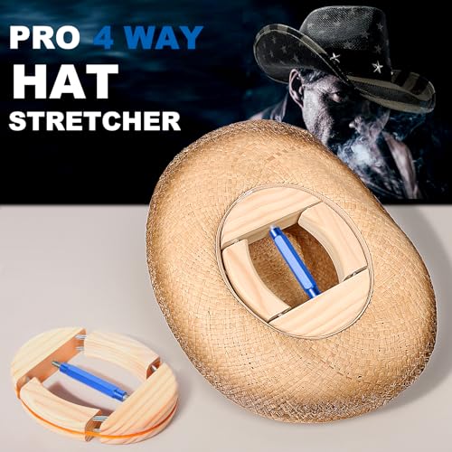 Image of Hat Stretcher 4 Way, Hat Stretcher for Fitted Hats Size 6 7 /8 to 8 1 /2, Hat Jack Stretcher, Heavy Duty of Hat Extender