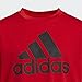 adidas Boys' Big Short Sleeve AEROREADY Performance Logo Tee T-Shirt, Scarlet, Large