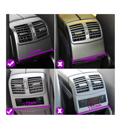 Rejilla ventilación aire acondicionado trasero W212 para Clase E E220 E320 E450 172mm 3