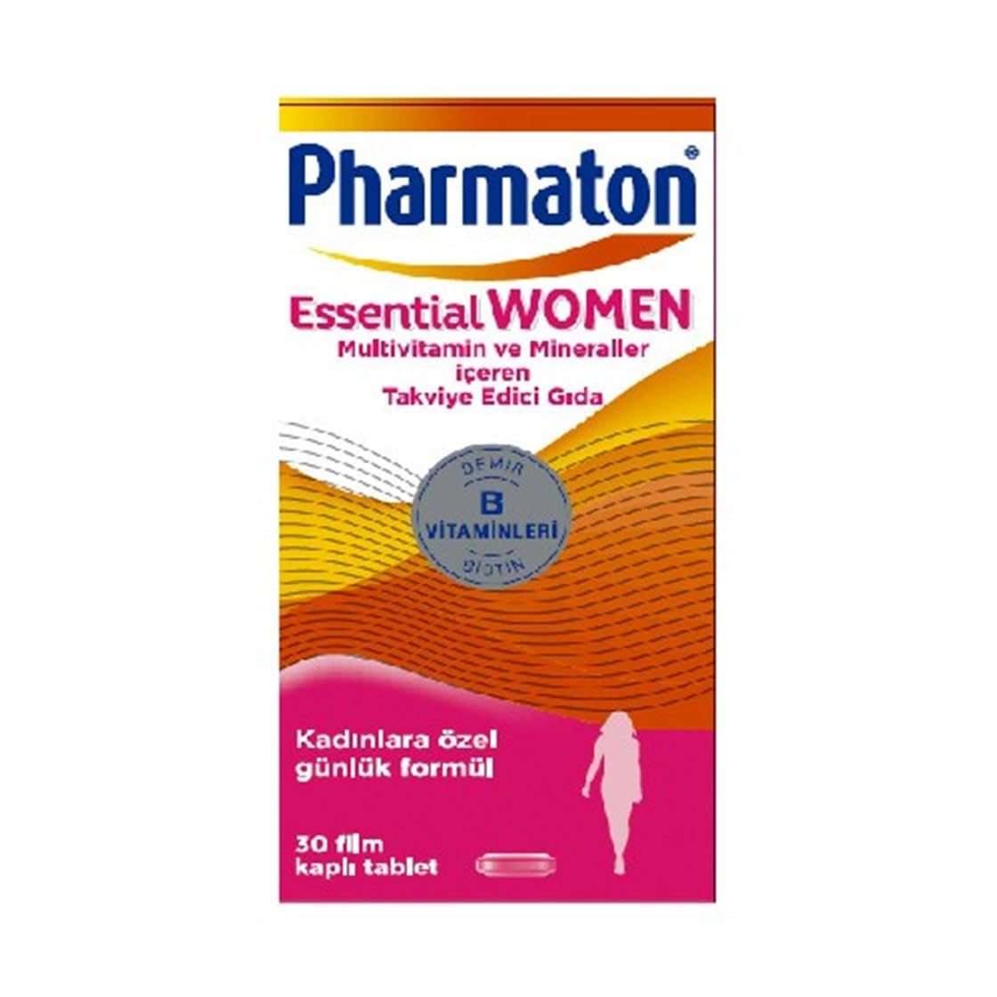 Pharmaton Essential Women, 30 Tablet (Biotin, Demir, Vitamin B, Multivitamin ve Mineraller)