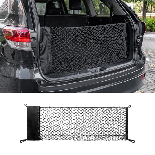 Zekzoop Cargo Net Compatible with 2014-2025 2026 Toyota Highlander Envelope Style Trunk Storage and Organizer Dense Mesh with Storage Bags Luggage Net for 2025 Highlander Exterior Accessories