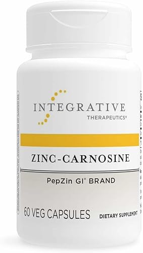 Integrative Therapeutics Zinc-Carnosine - Suplemento de la marca PepZin GI con zinc y L-carnosina - Salud intestinal y apoyo del tracto