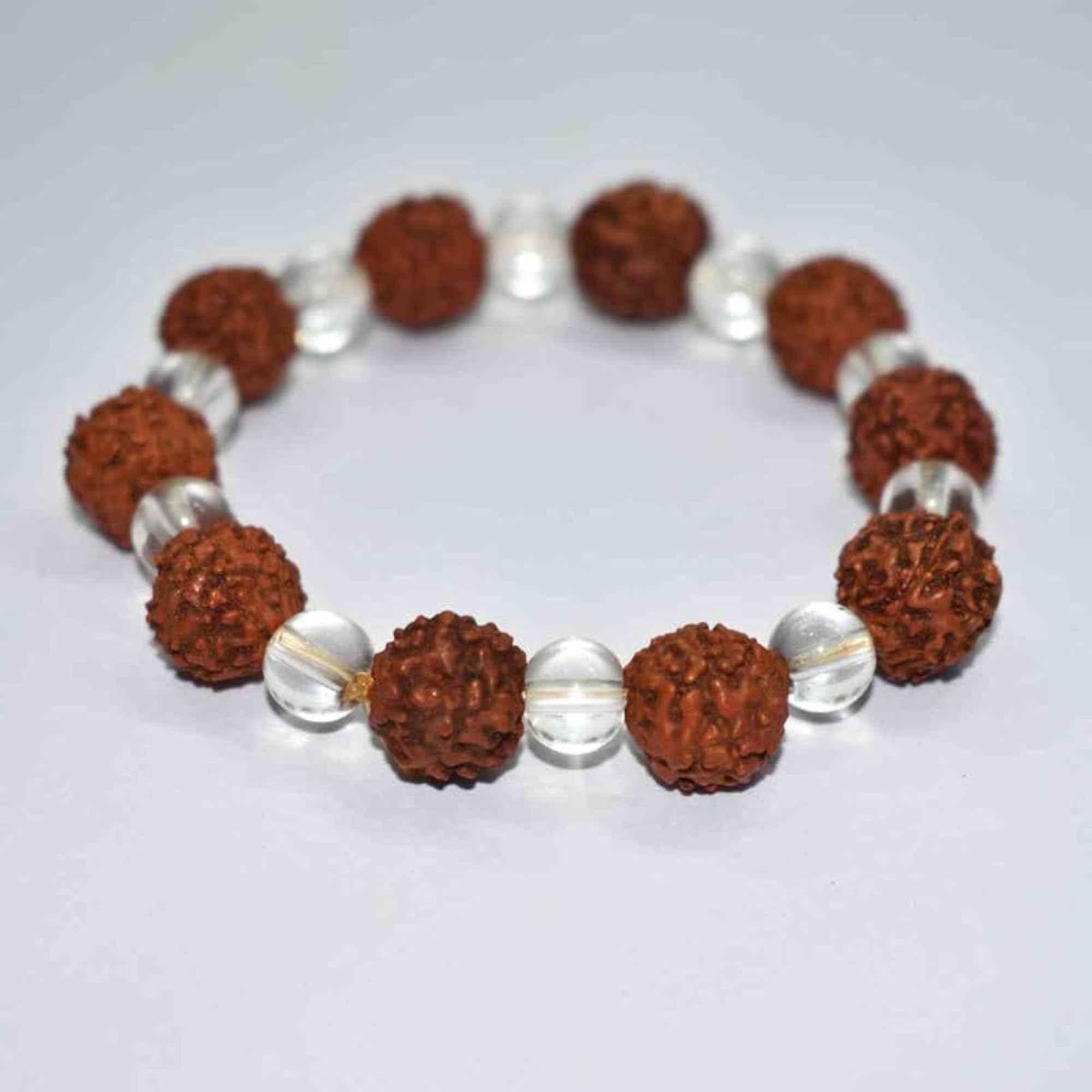Precious Rudraksha Sphatik Bracelet, Original Certified