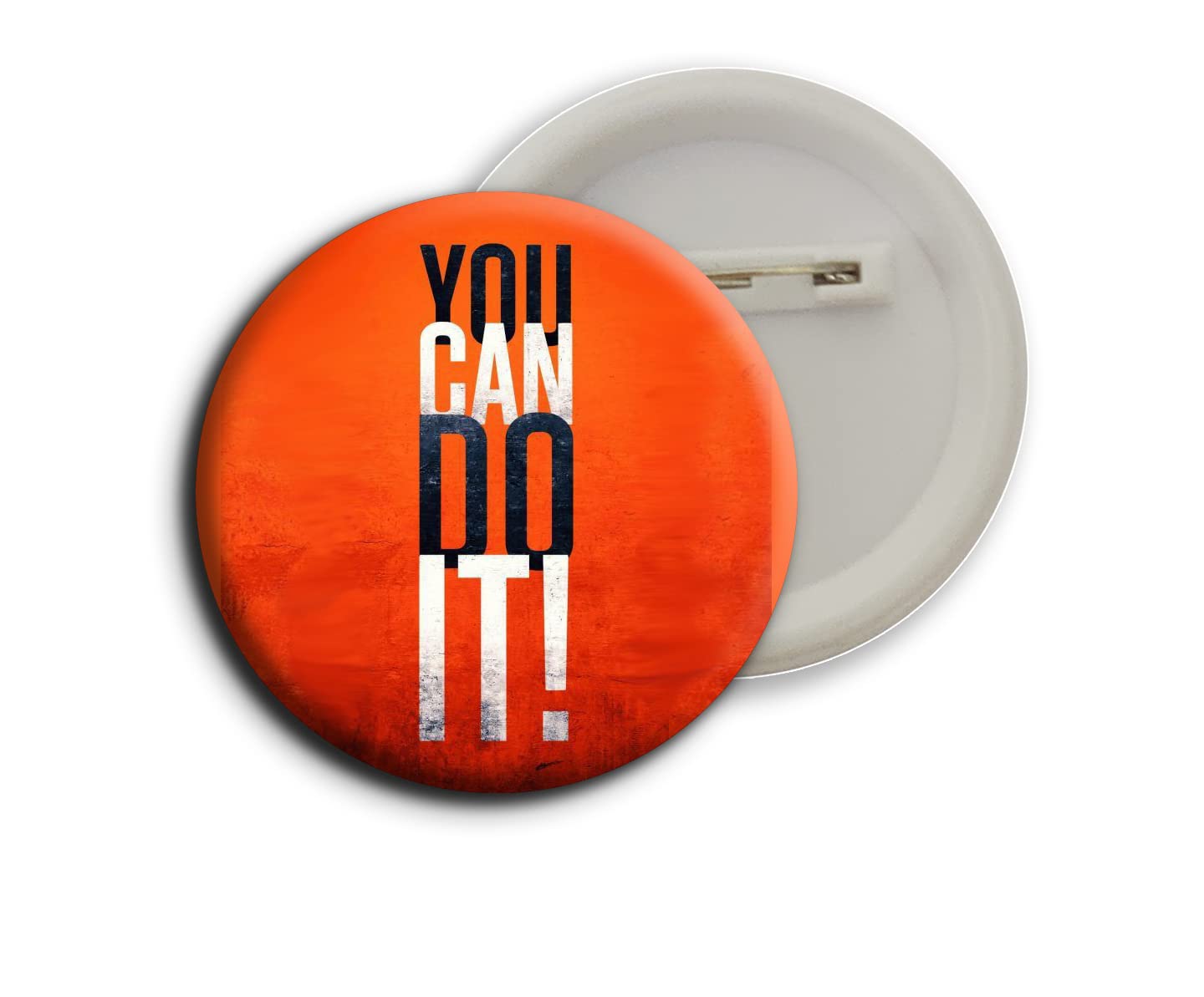 D2C Round Plastic Button Badge Printed Motivational & Inspirational Quote | Never Give Up | You Are Stronger Than You Think