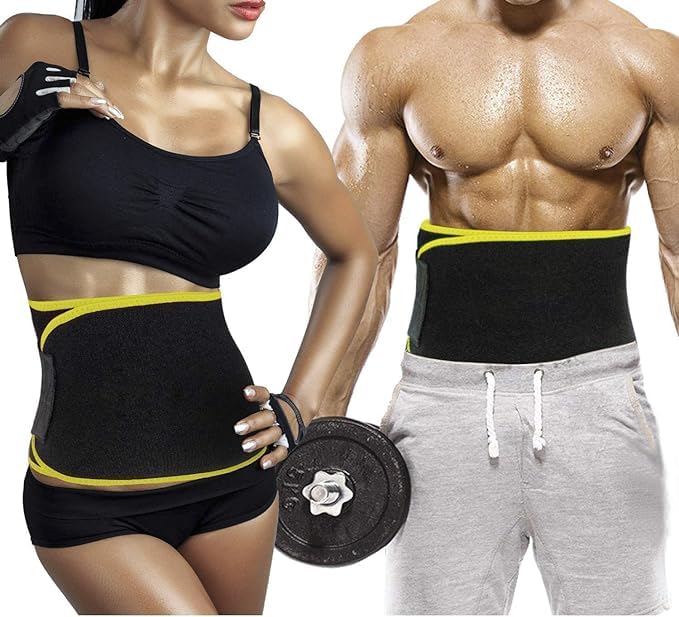 BANTKART Waist Trimmer Belt, Weight Loss Wrap, Stomach Fat Burner, Low Back and Lumbar Support with Sauna Suit Effect, Best Abdominal Trainer ,Trimmer Belt For Men & Women (FREE SIZE) multicolor-image-46