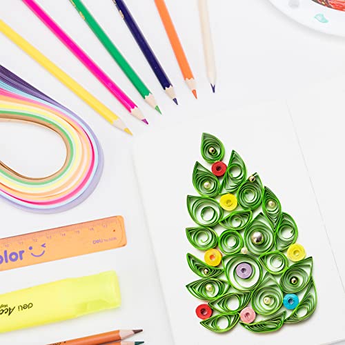 Quilling Paper for 42 Colors 840 Strips Paper Quilling Strips Set including Length 53cm Width 3mm Paper Strips Quilling Slotted Tool for Paper Crats Quilling Arts Cards - Image 4