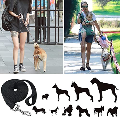 Mainiusi 50 m Hundeleine, Trainingsleine für Hunde, lange Leine, 50 m, extra lange Hundeleine für Schlepptraining, Tracking-Leine für Hunde, ideal für Hinterhof, Rasen, Park, Strand, Camping, Gehorsam